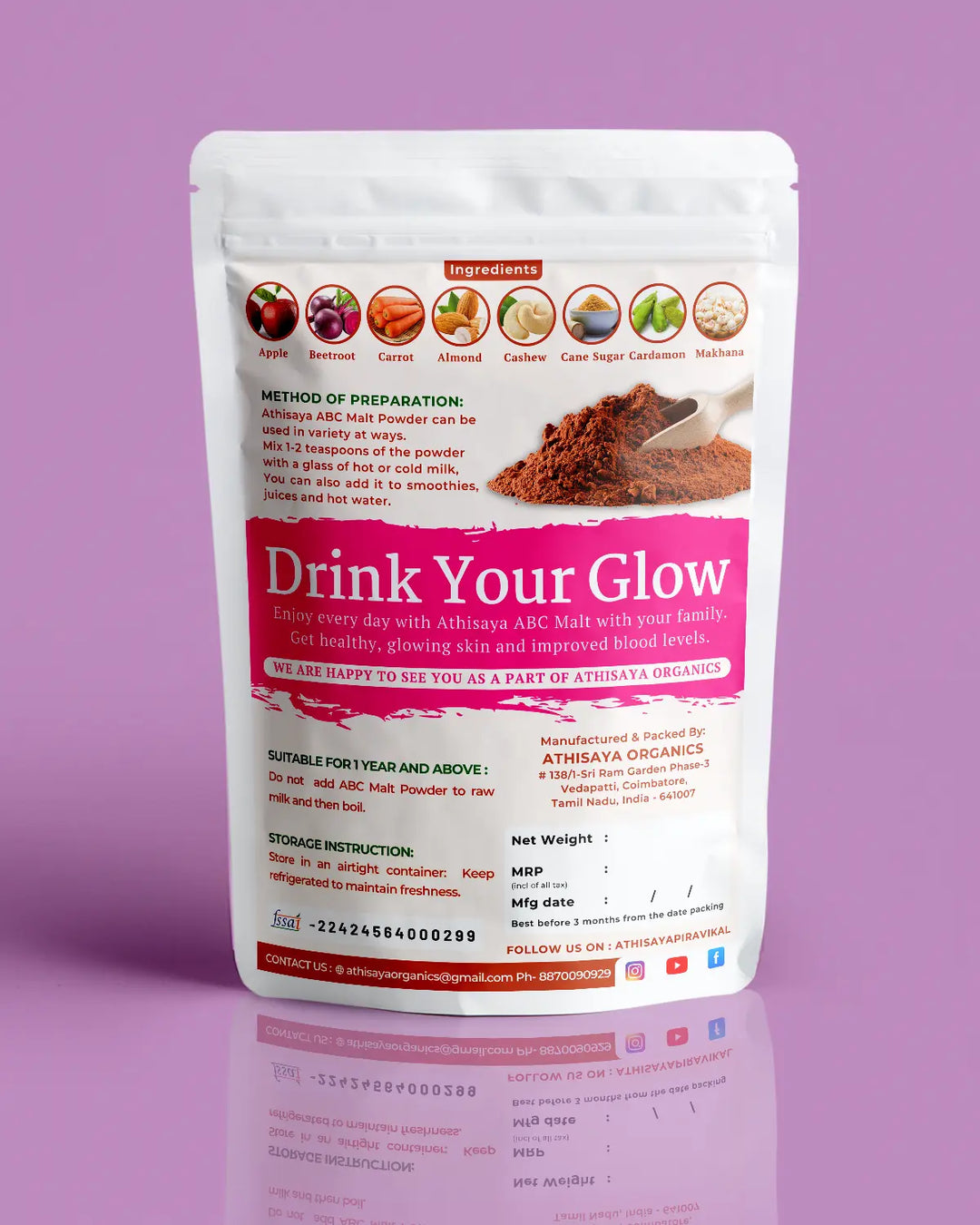 GLOW MIX – ABC Malted Health Drink powder