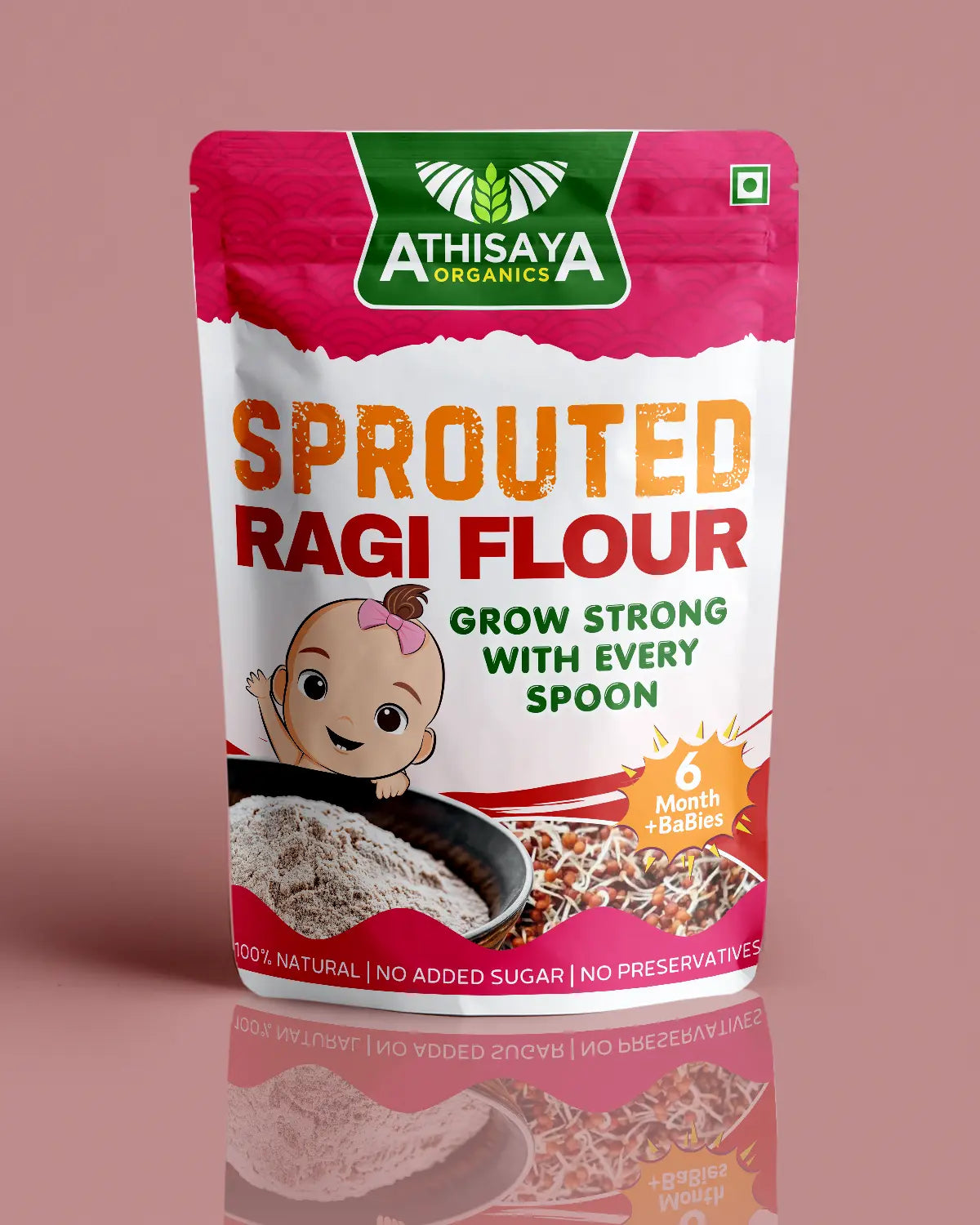 Organic Sprouted Ragi Flour for Babies